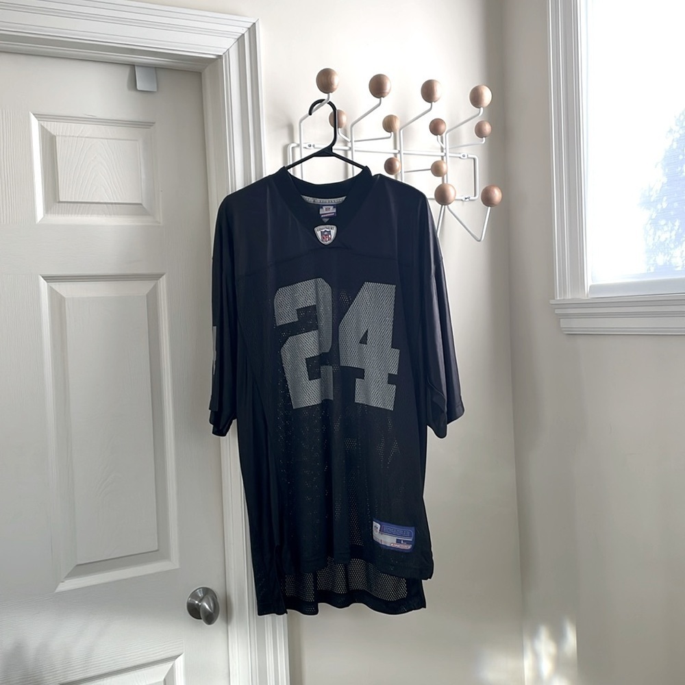 NFL - Vintage Rebook Equipment Charles Woodson Oakland Raiders Jersey - Black- L